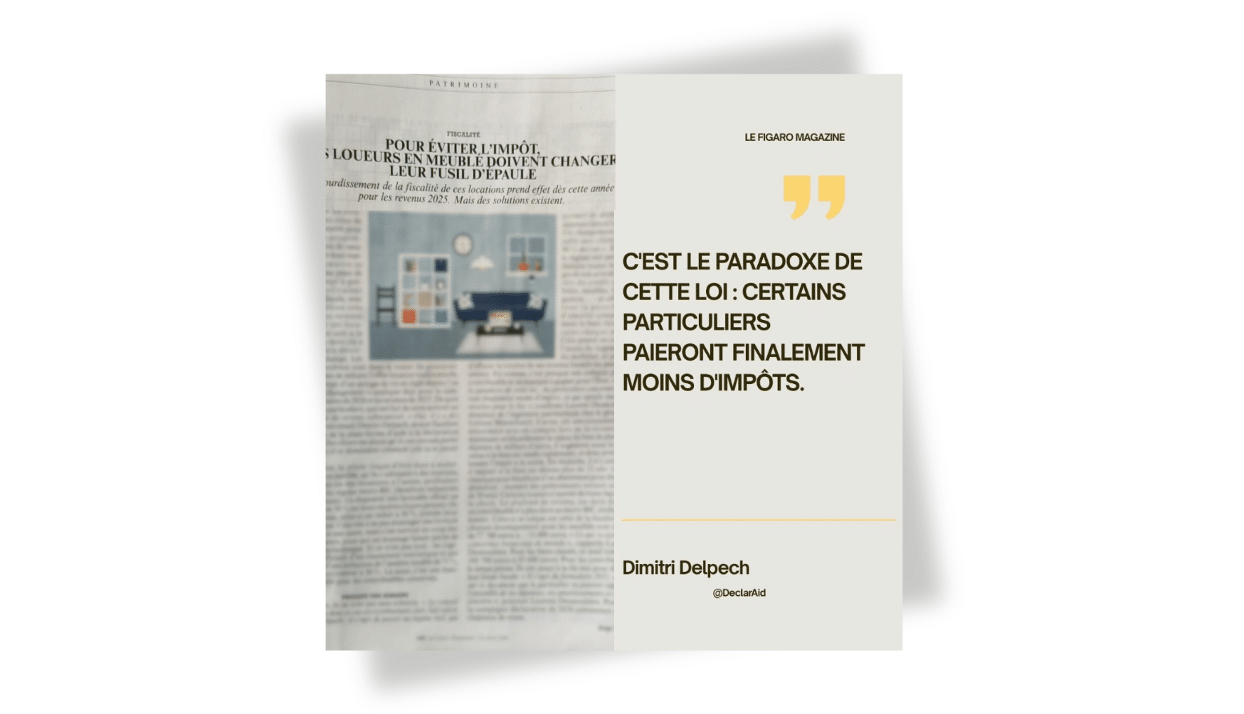 Le Figaro Magazine : la fiscalité immobilière à la Une, DeclarAid cité en référence